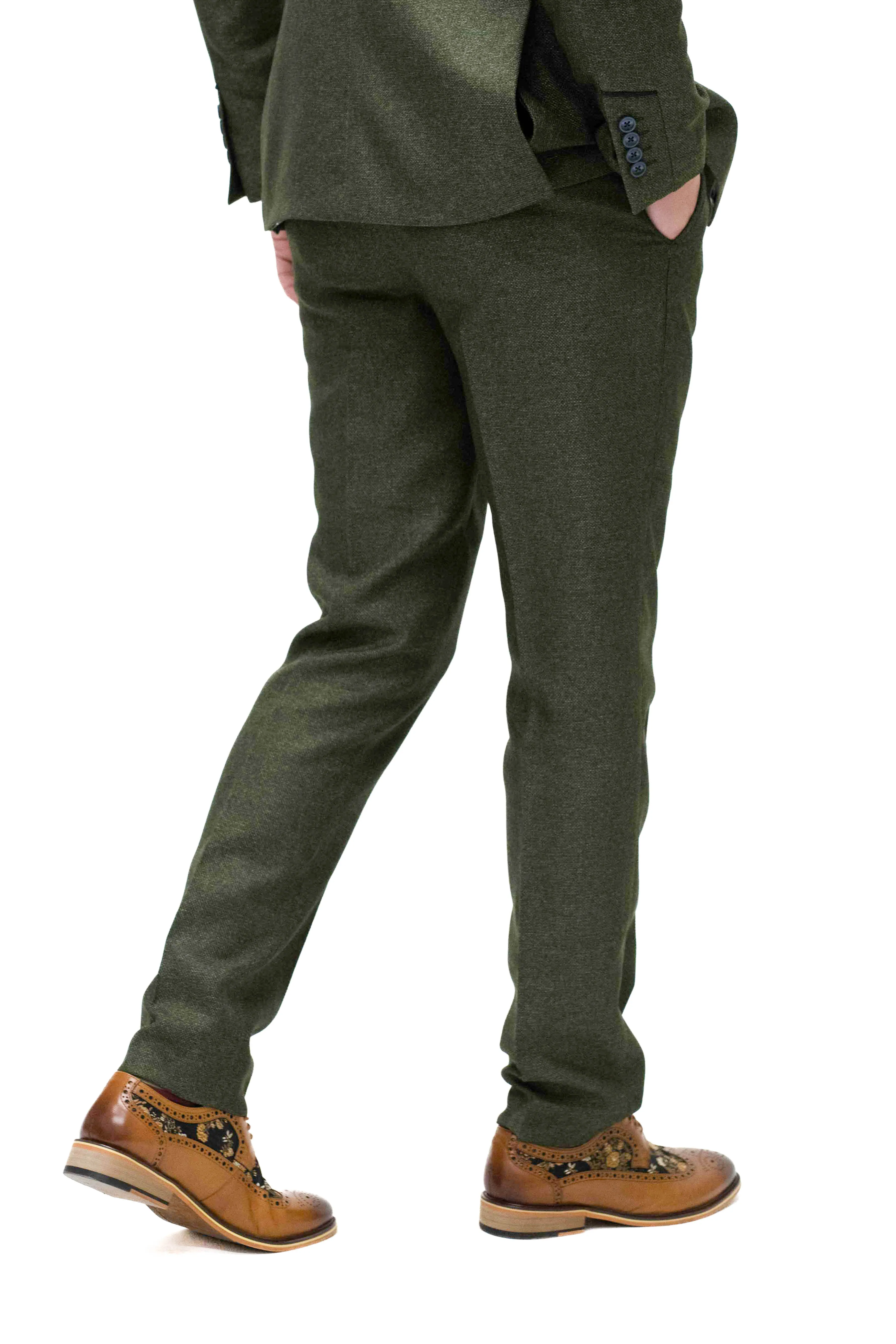 Fratelli Olive With Contrast Detail Trousers - Previous Design