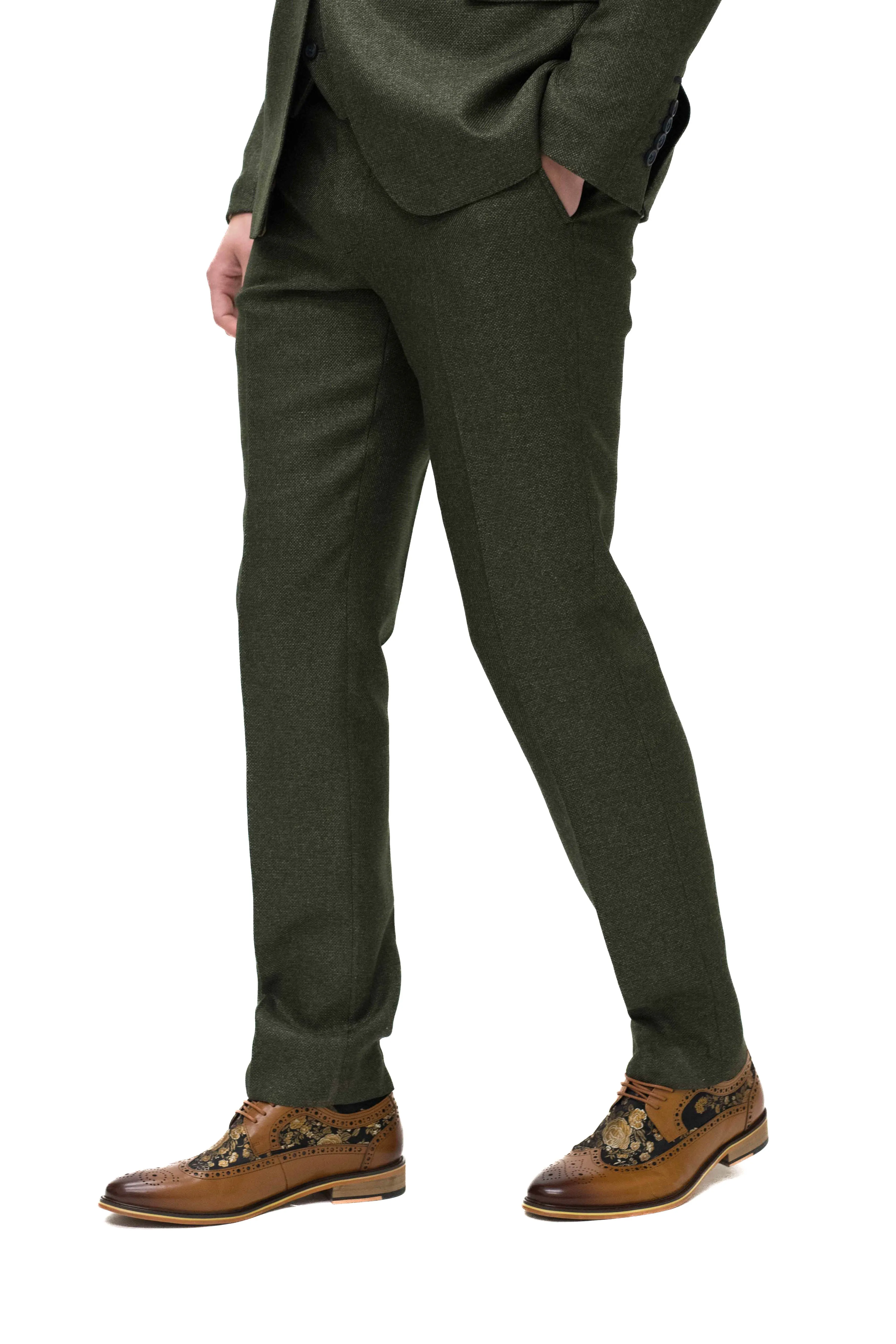 Fratelli Olive With Contrast Detail Trousers - Previous Design