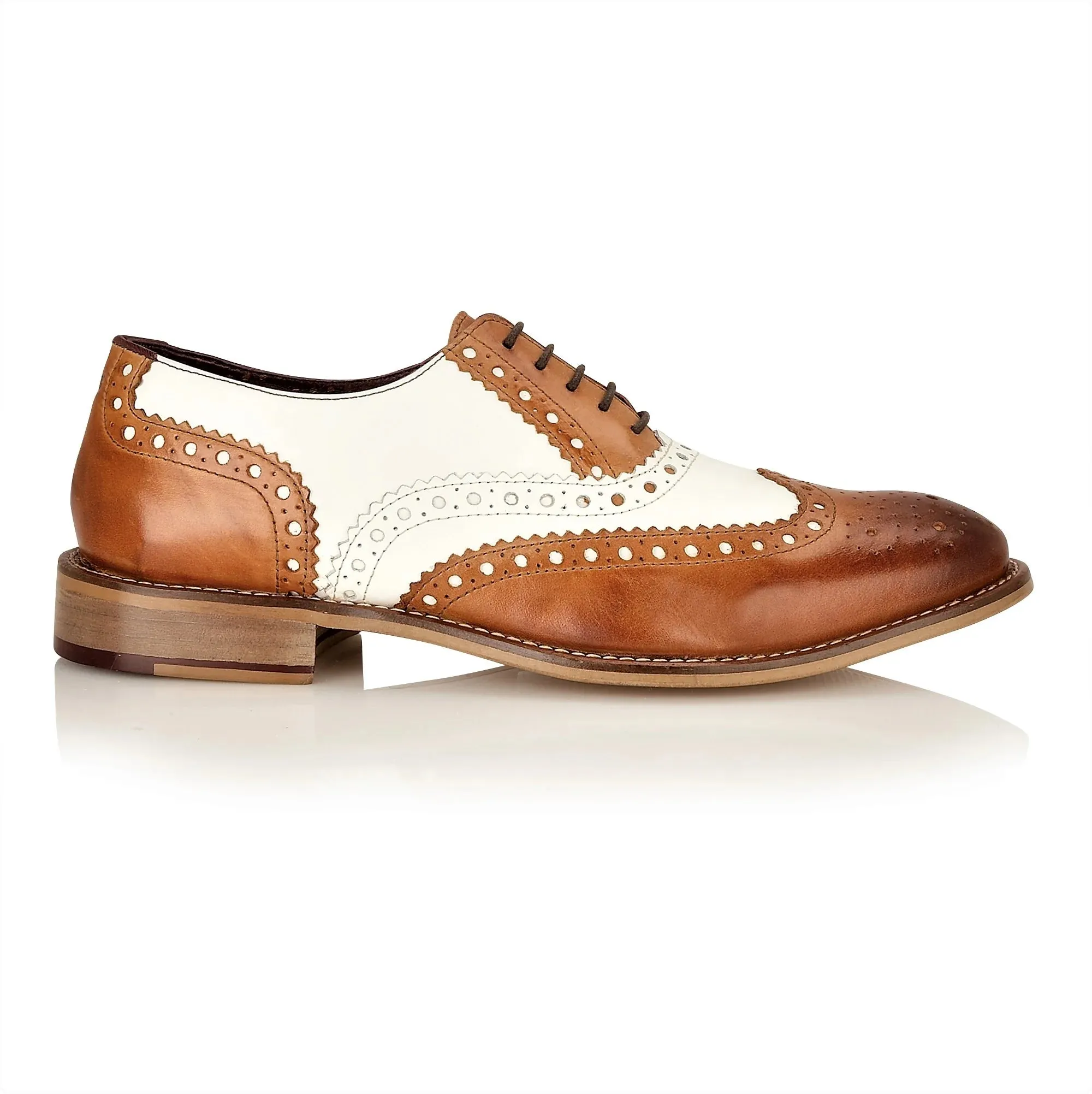 Gatsby Brogue Tan / White