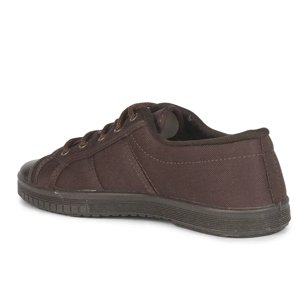 Gliders (Brown) Tennis School Shoes For Kids TENNIS-E By Liberty