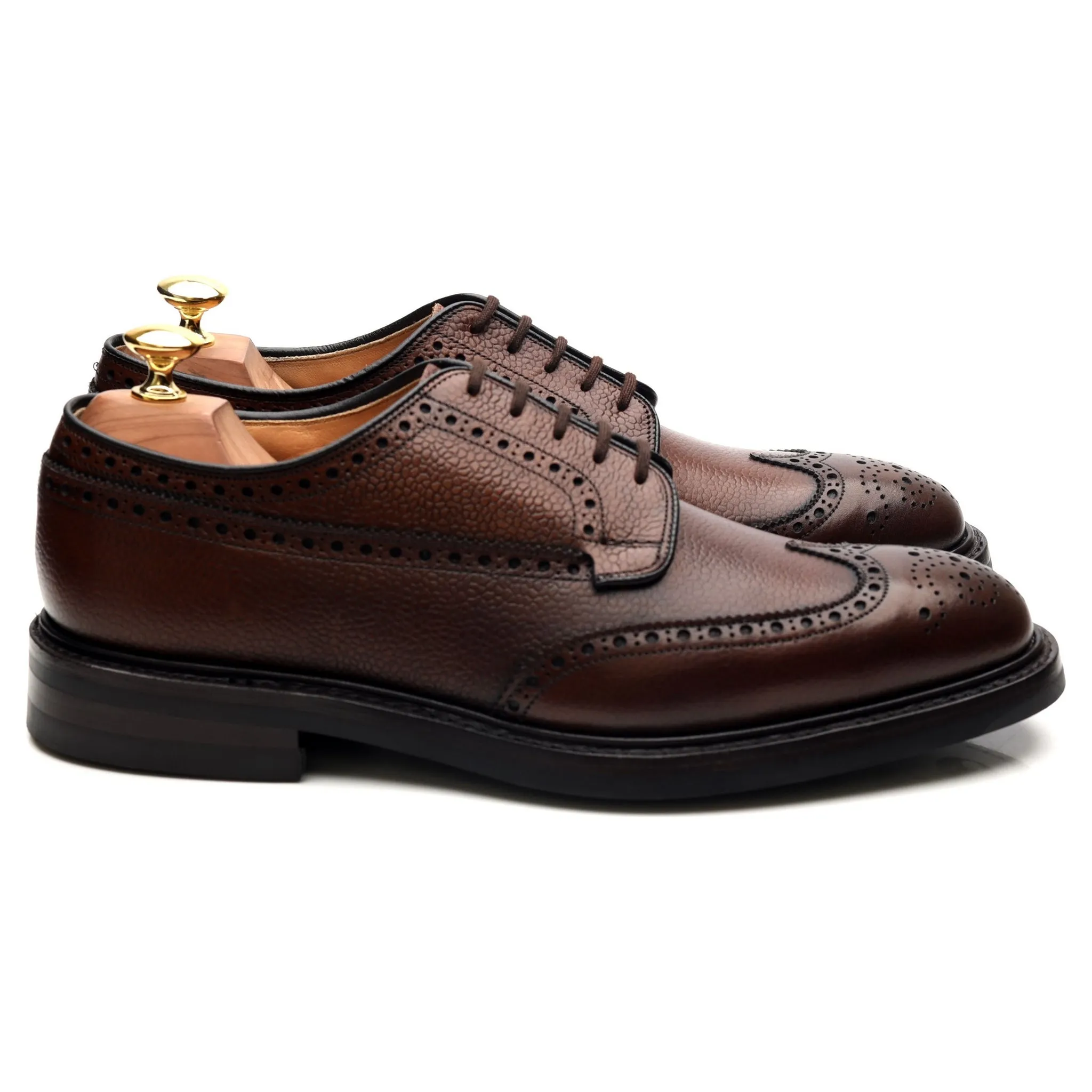 'Grafton' Dark Brown Leather Derby Brogues UK 8 F