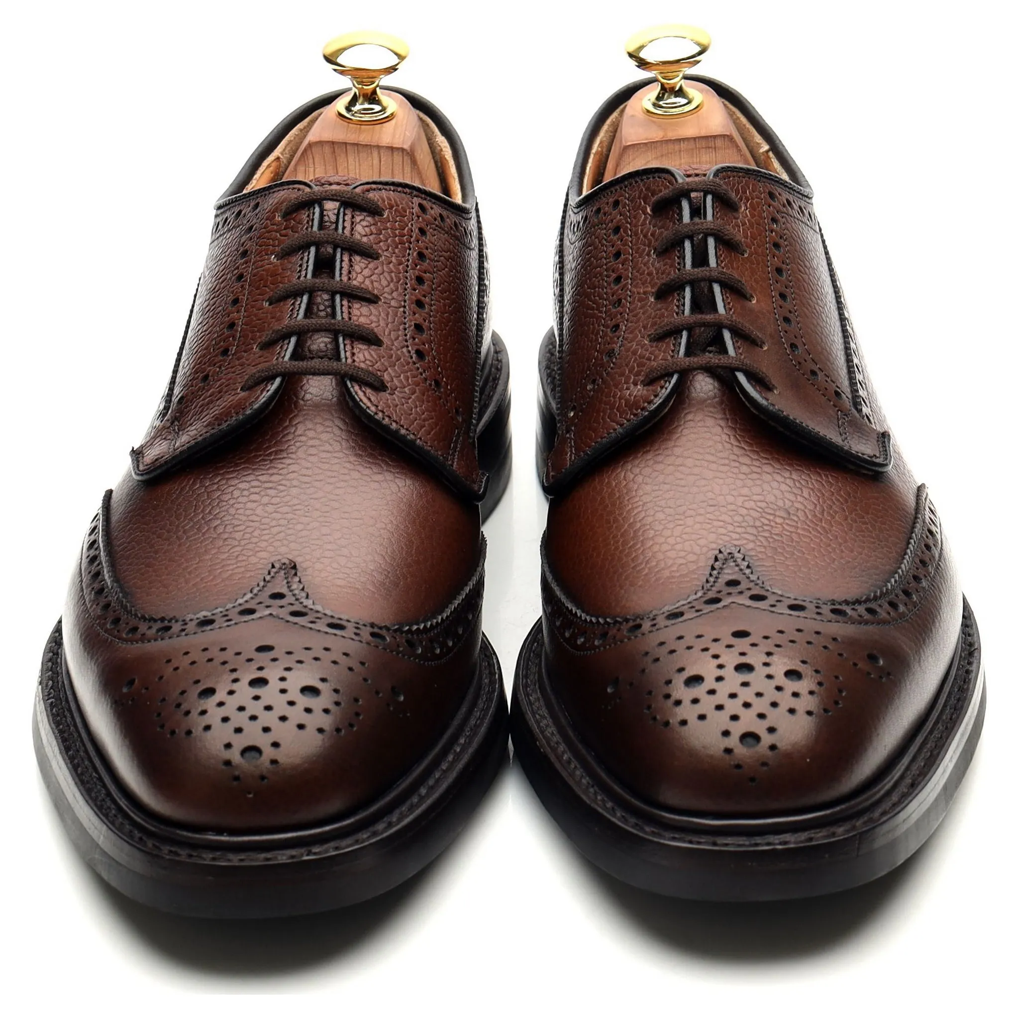 'Grafton' Dark Brown Leather Derby Brogues UK 8 F