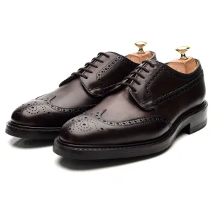 'Grafton' Dark Brown Leather Derby Brogues UK 8.5 F