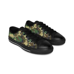 Green Black Camo Men's Sneakers