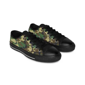 Green Black Camo Women's Sneakers