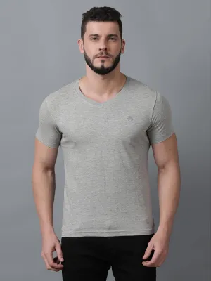 Grey Mens V Neck T-Shirt (MAQUIRE 1015)