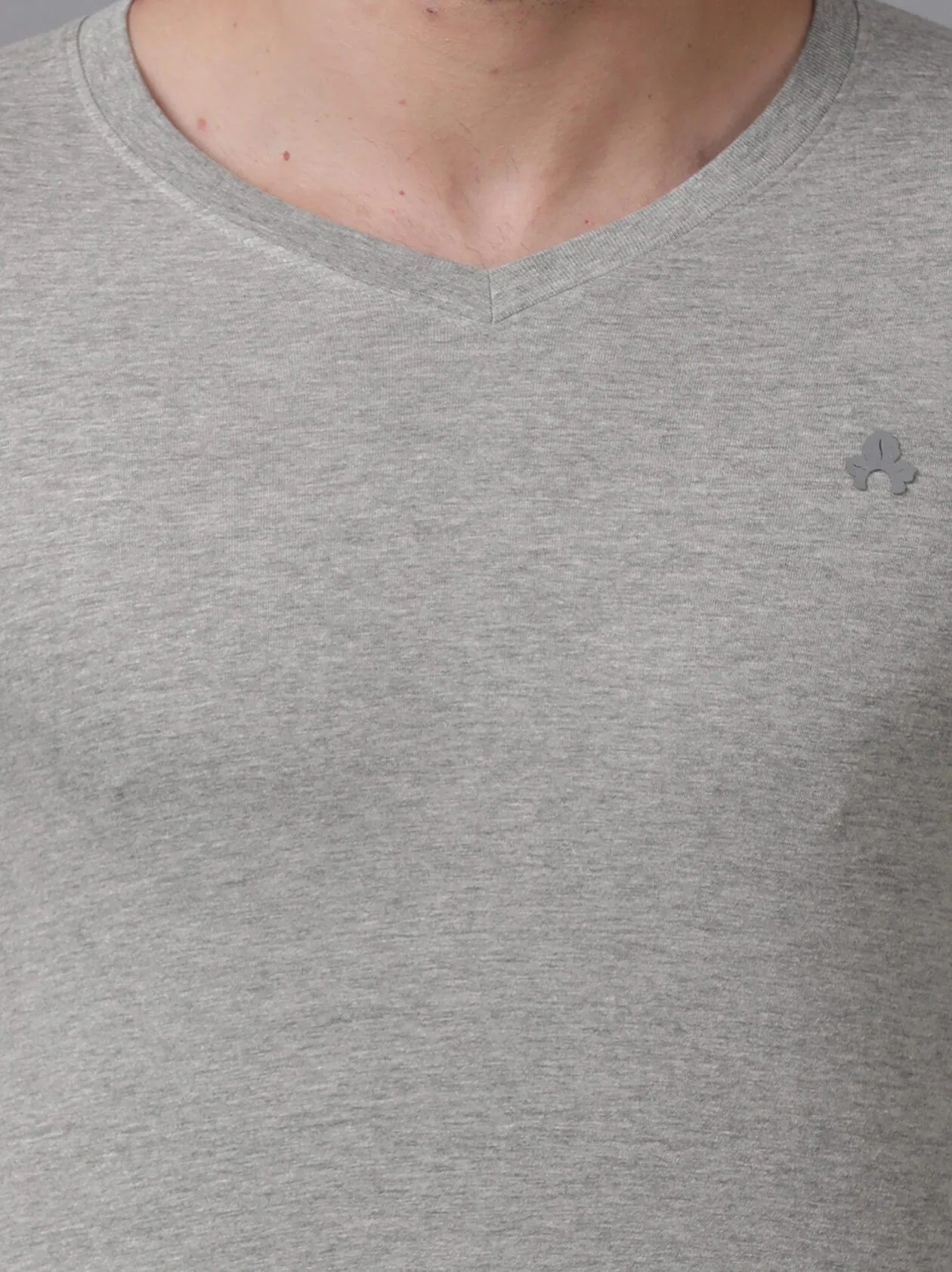 Grey Mens V Neck T-Shirt (MAQUIRE 1015)