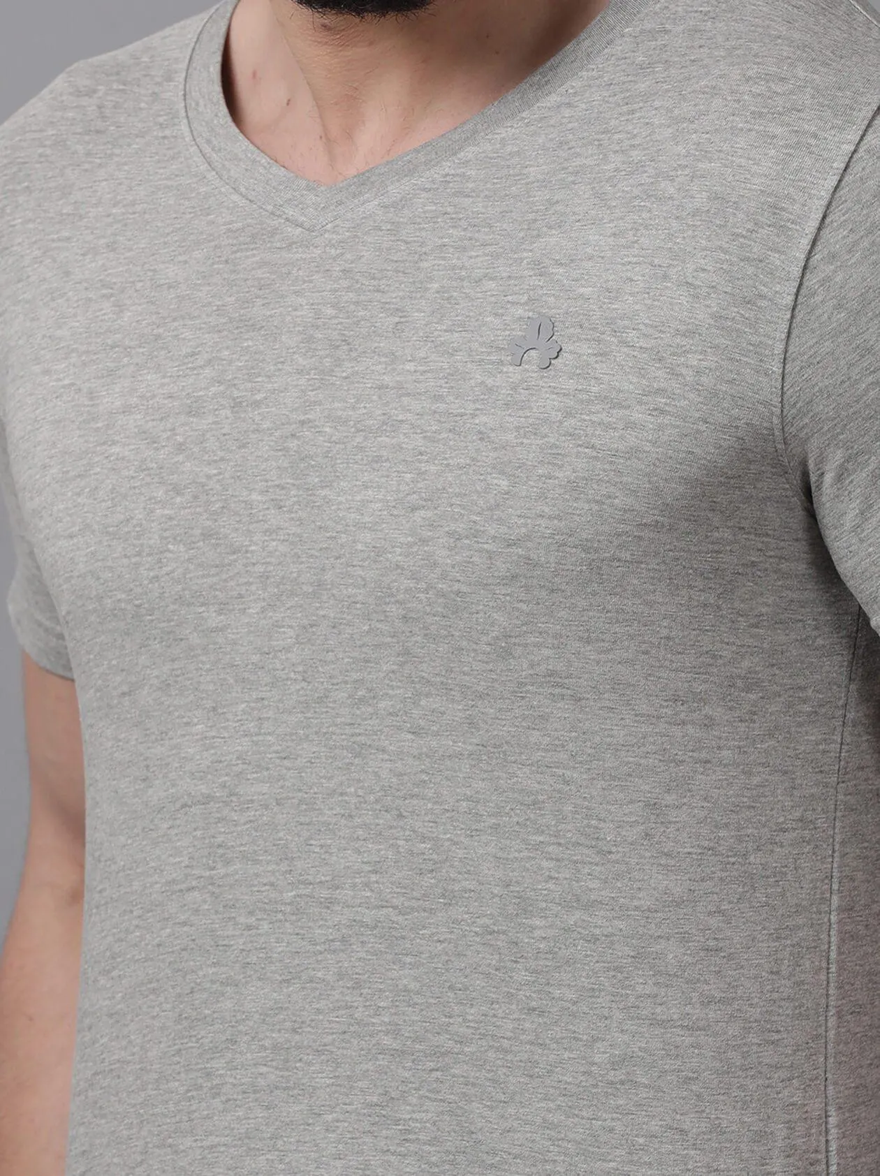 Grey Mens V Neck T-Shirt (MAQUIRE 1015)