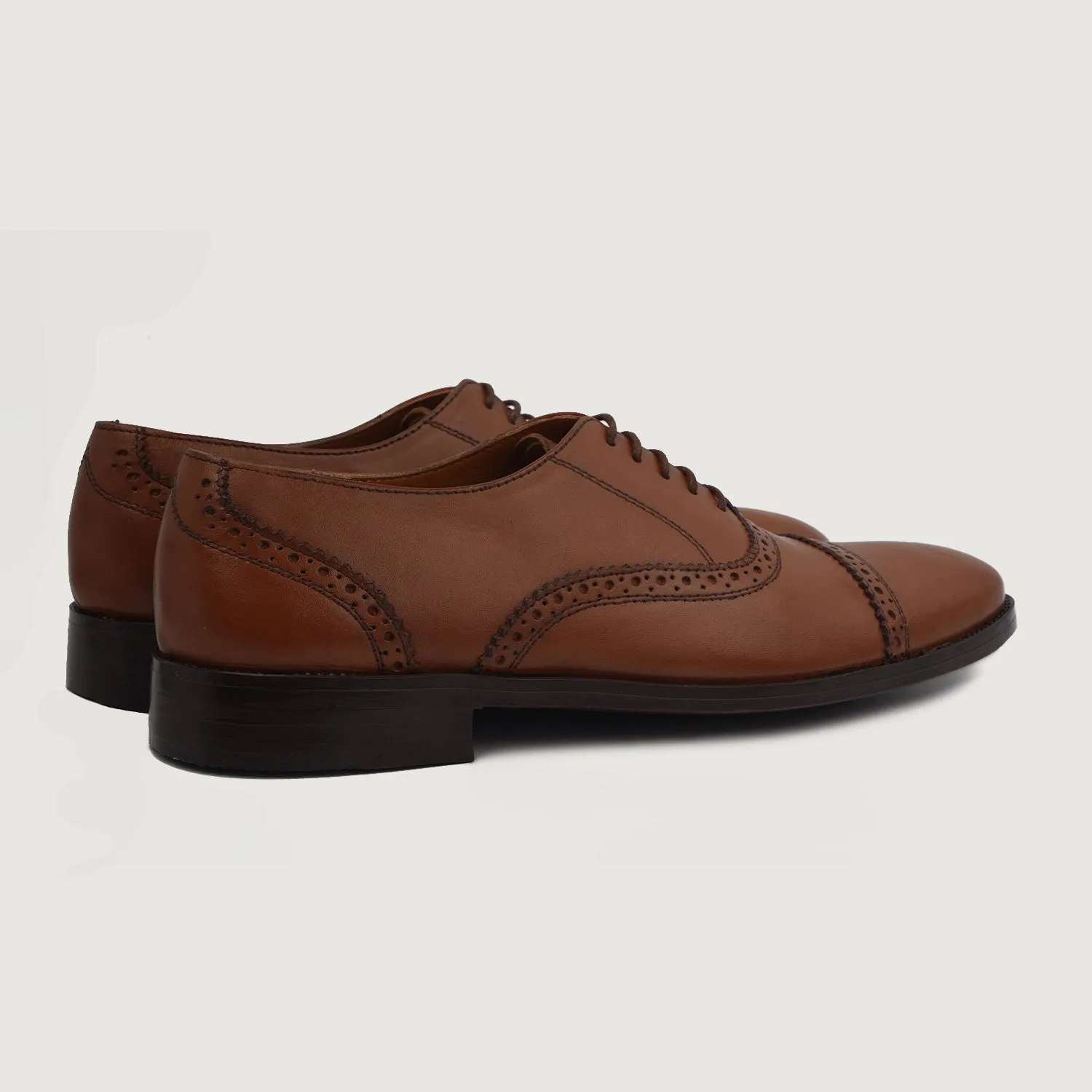 Greyson Brogues Oxford Tan Leather Shoes