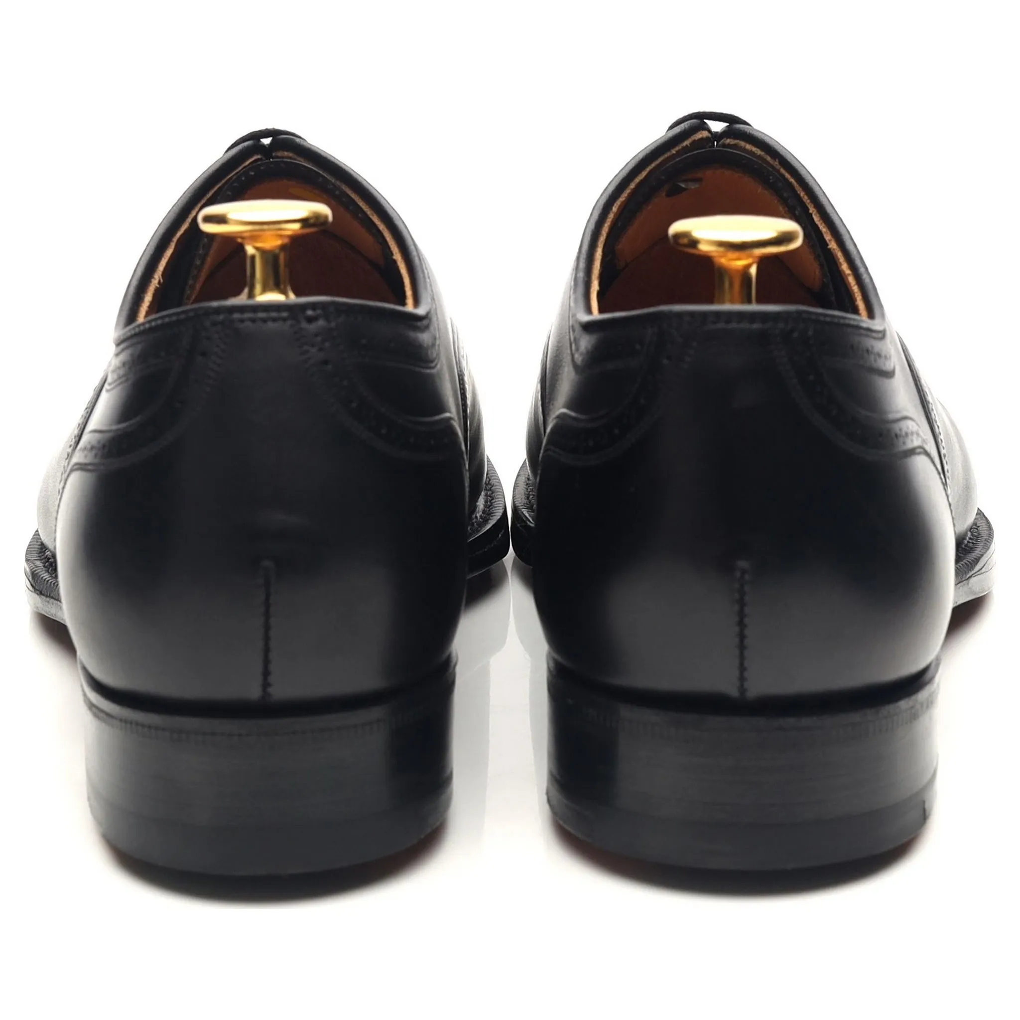 'Guildford' Black Leather Oxford Semi Brogues UK 6 F