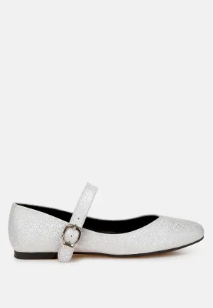 Herma Glitter Pin Buckle Ballerinas