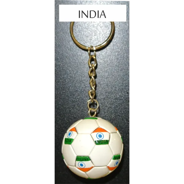 India Soccer Ball Metal Key Chain