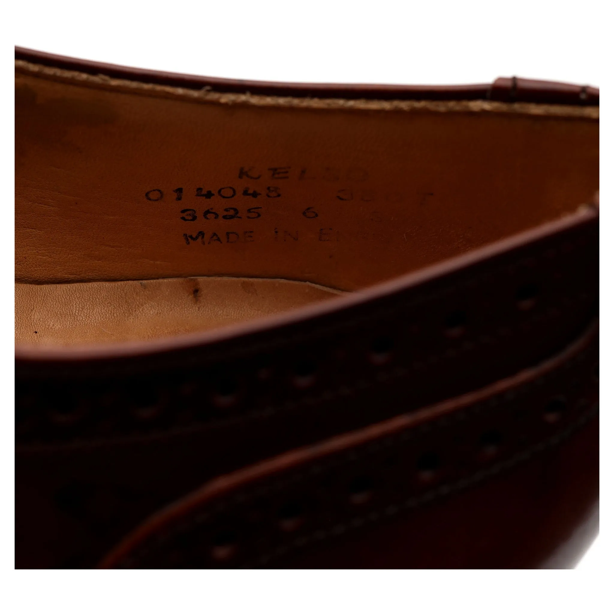 'Kelso' Brown Leather Derby Brogues UK 8