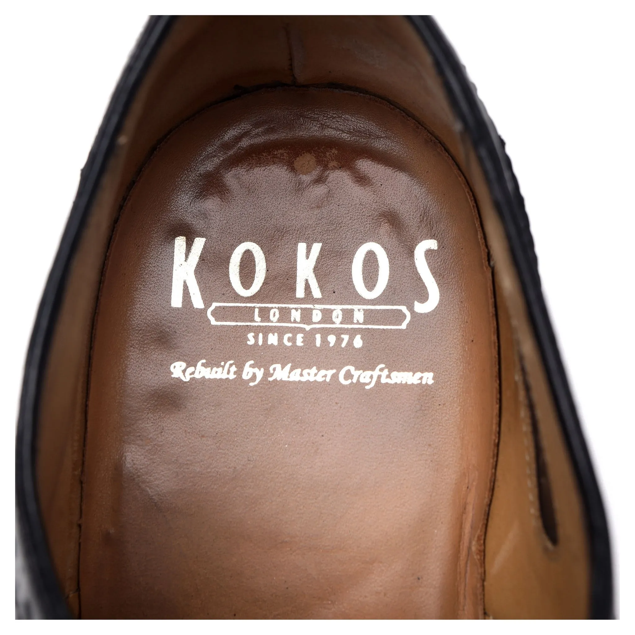 Kokos 'Carnaby' Black Leather Oxford Brogues UK 8.5 F