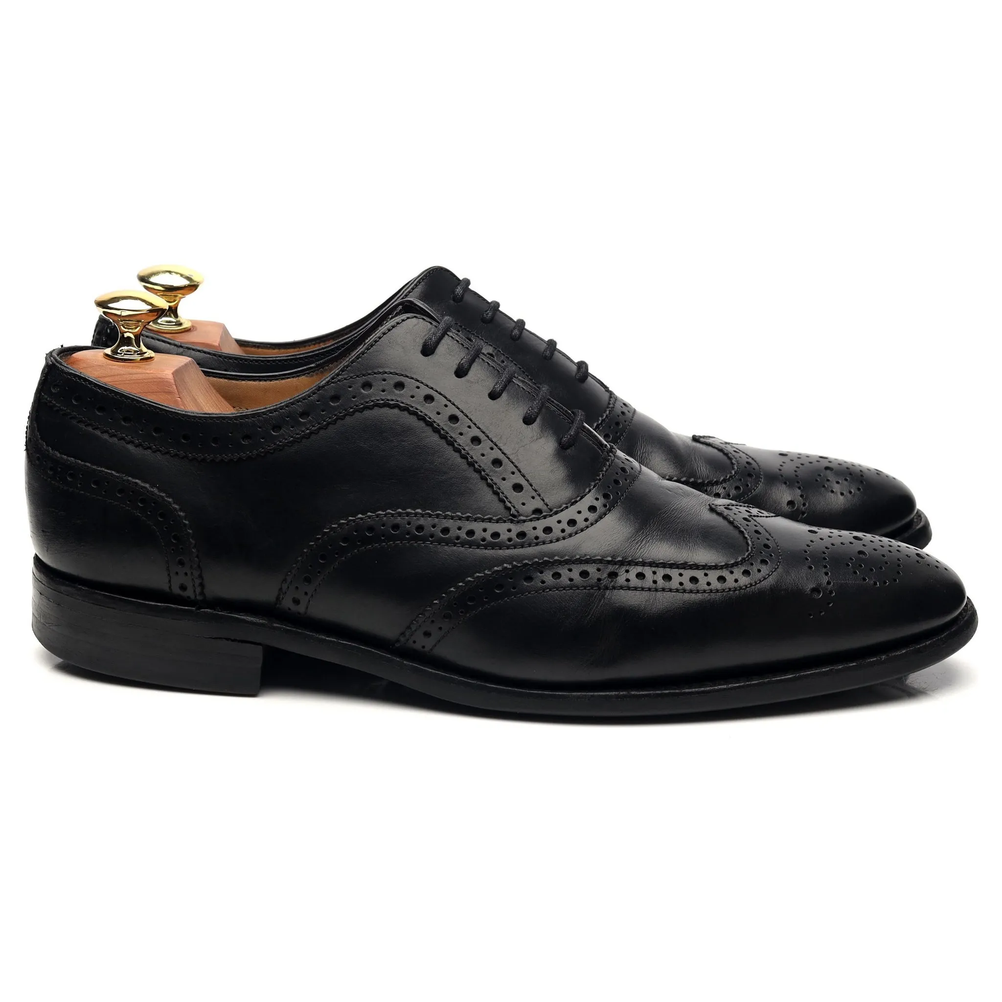 Kokos 'Carnaby' Black Leather Oxford Brogues UK 8.5 F