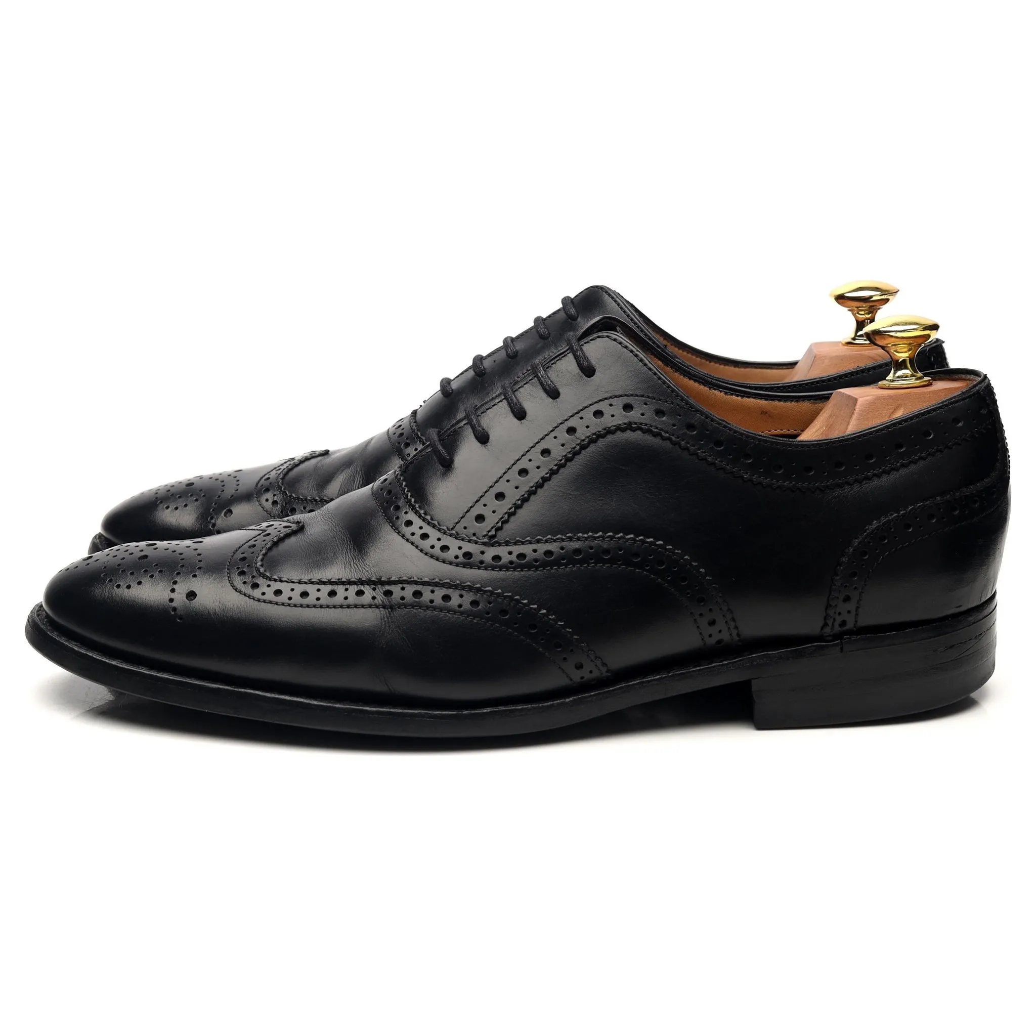 Kokos 'Carnaby' Black Leather Oxford Brogues UK 8.5 F