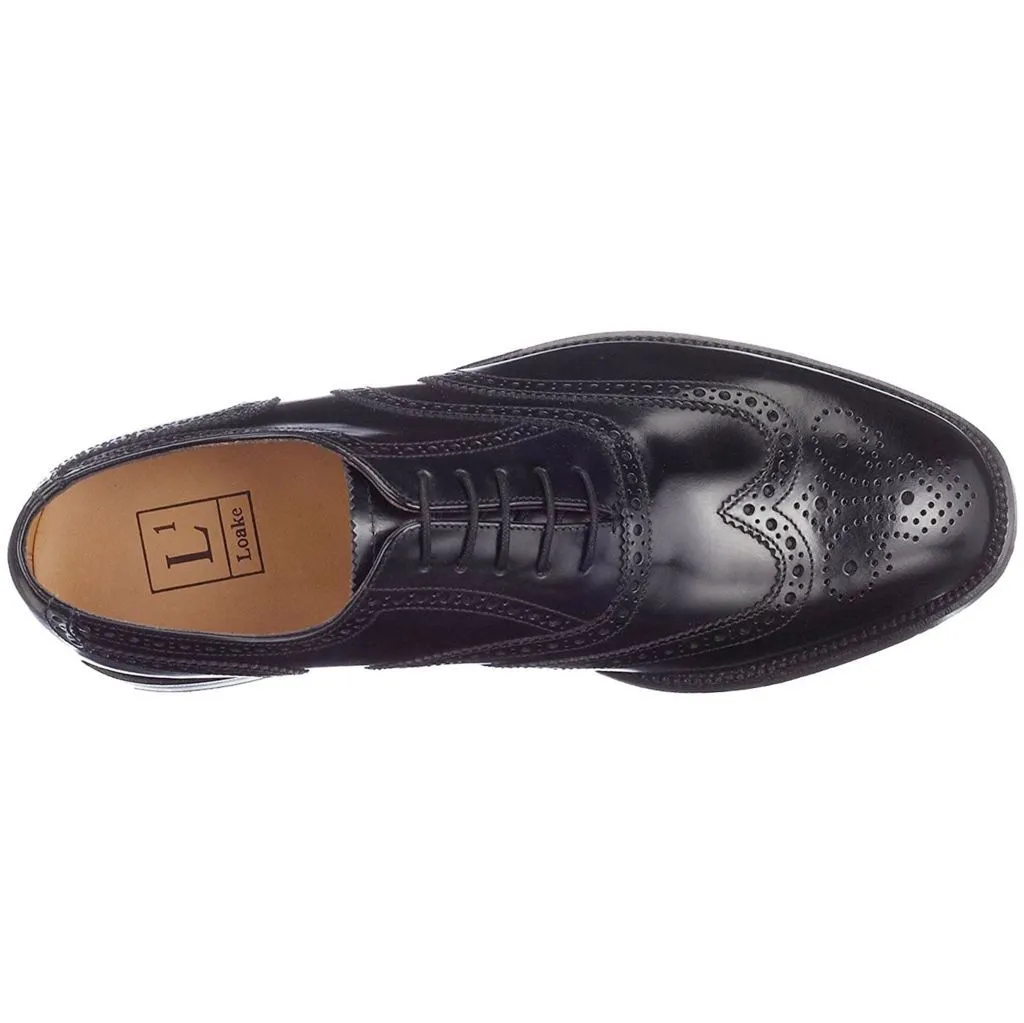 Loake 202 Black Mens Leather Lace-up Brogues Wingtip Oxford Shoes - UK 11