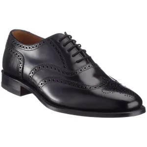 Loake 202 Black Mens Leather Lace-up Brogues Wingtip Oxford Shoes - UK 11