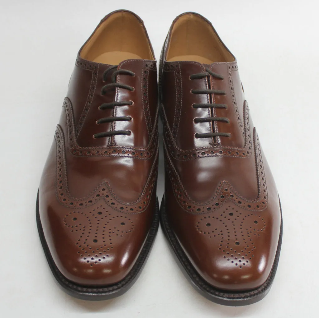 Loake 202 Brown Mens Leather Lace-up Brogues Wingtip Oxford Shoes - UK 10.5