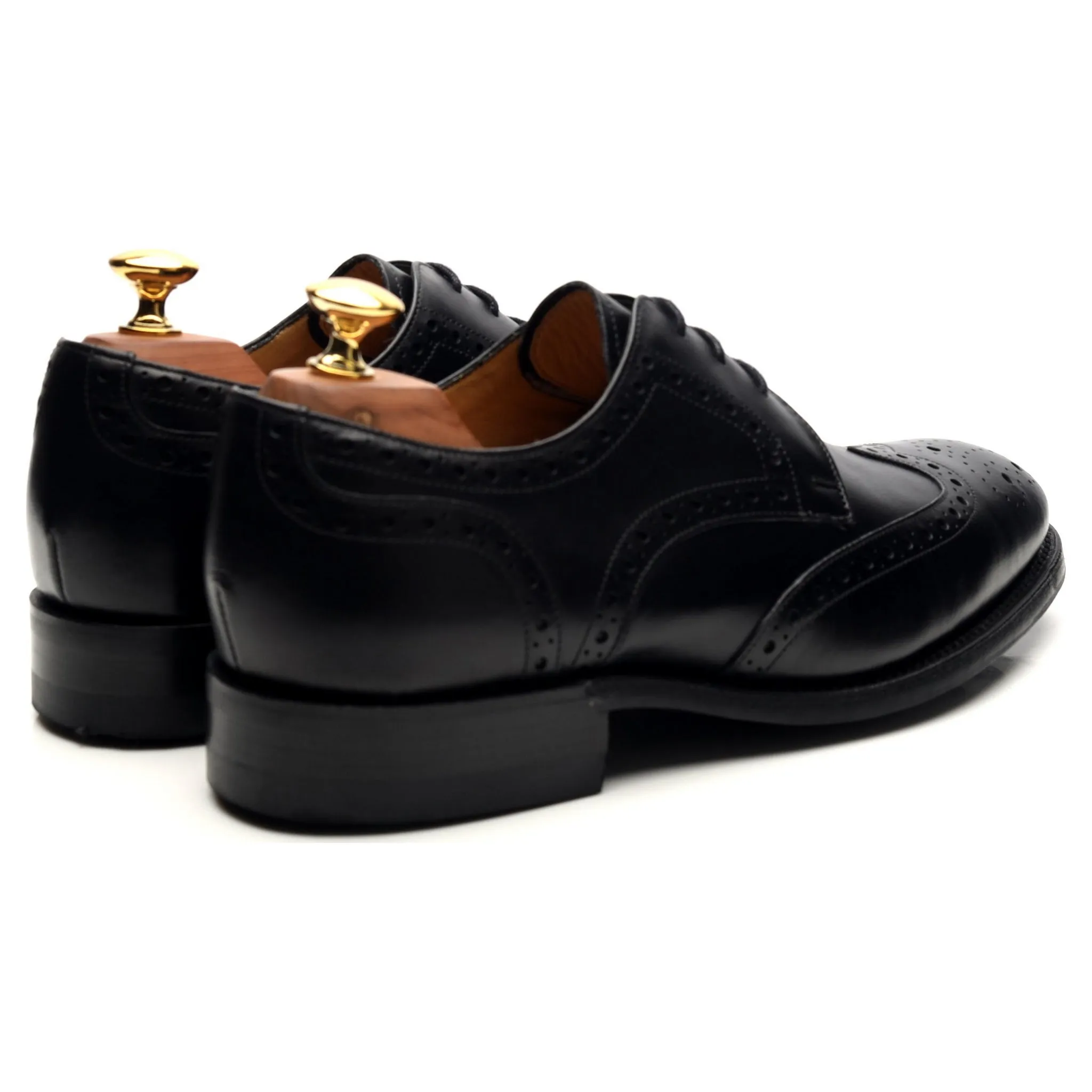 'Longworth' Black Leather Derby Brogues UK 6 G