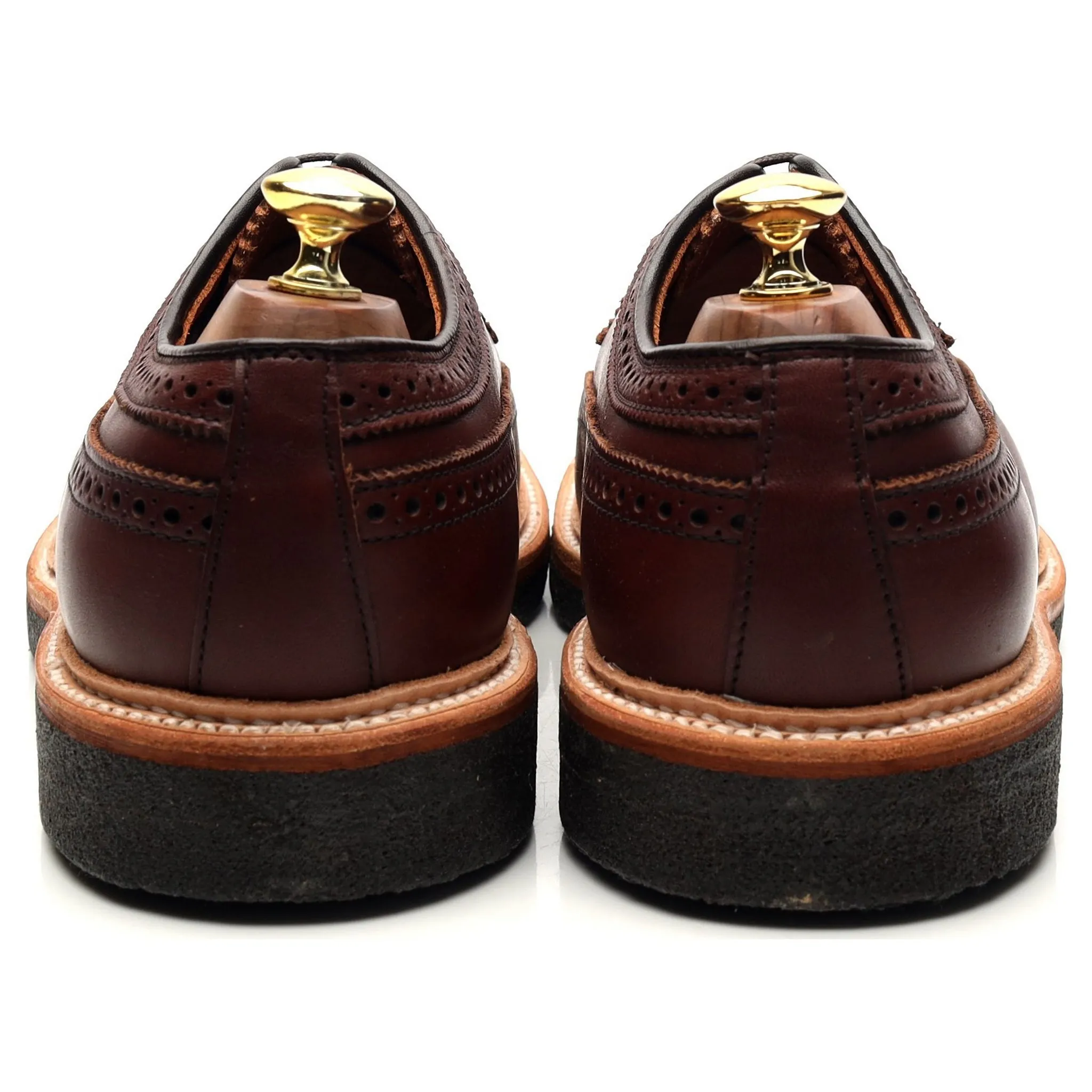 'M4504' Brown Leather Derby Brogues UK 8.5 US 9 E