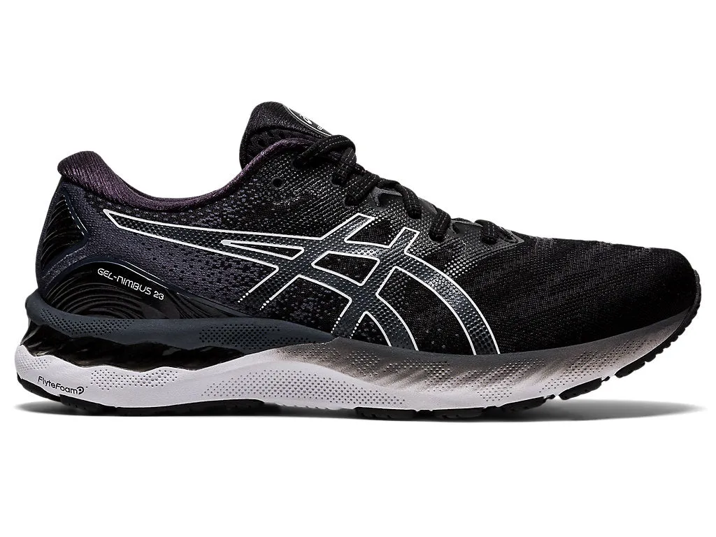 Men's Asics Gel-Nimbus 23, Black/White, 12 D Medium