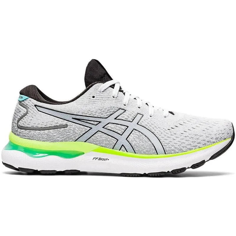 Men's Asics Gel-Nimbus 24, White/Black, 11 D Medium