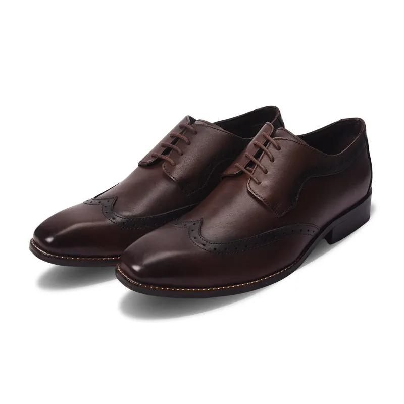 Men's derby brogue lace up shoes