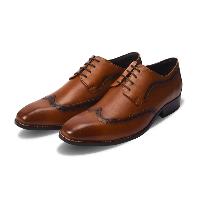 Men's derby brogue lace up shoes