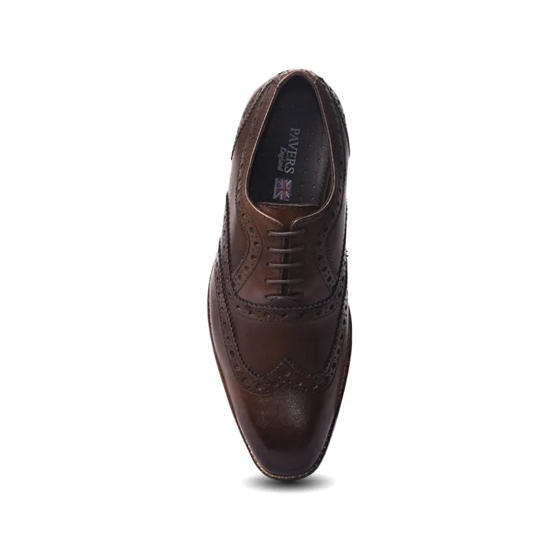 Men's derby brogue lace up shoes