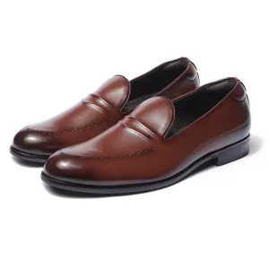 Nicoh - British Tan Brogue Loafers