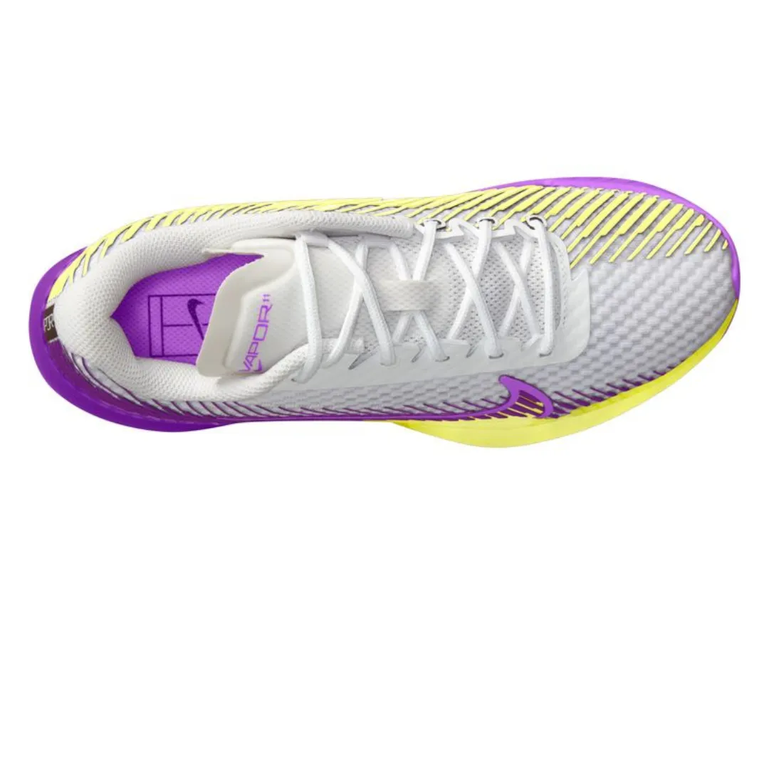 Nike Air Zoom Vapor 11 HC Women Hard Court Tennis Shoes - White/Citron Tint-Fuchsia Dream-Black