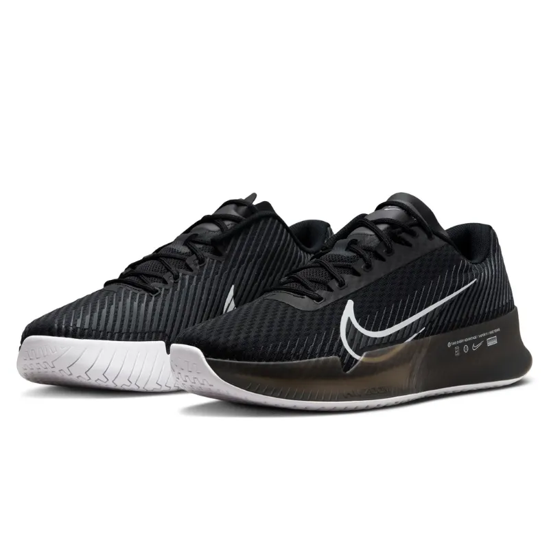 Nike Court Air Zoom Vapor 11 Men Hard Court Tennis Shoes - Black/White-Anchrite