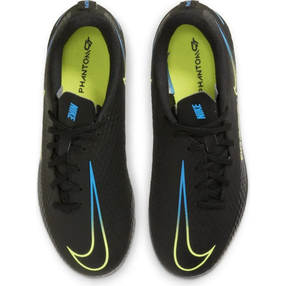 Nike JR Phantom GT Academy FG-MG - Black-Volt-Blue