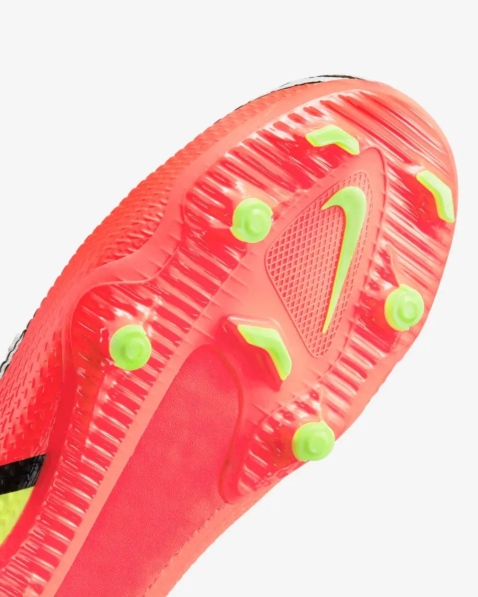 Nike JR Phantom GT2 Academy FG-MG - White-Volt-Crimson