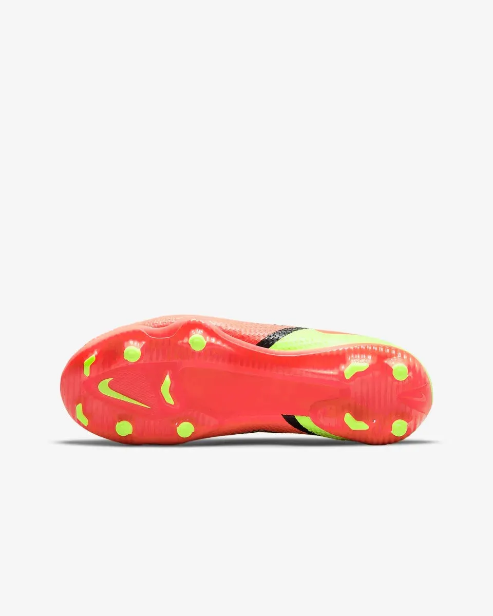 Nike JR Phantom GT2 Academy FG-MG - White-Volt-Crimson