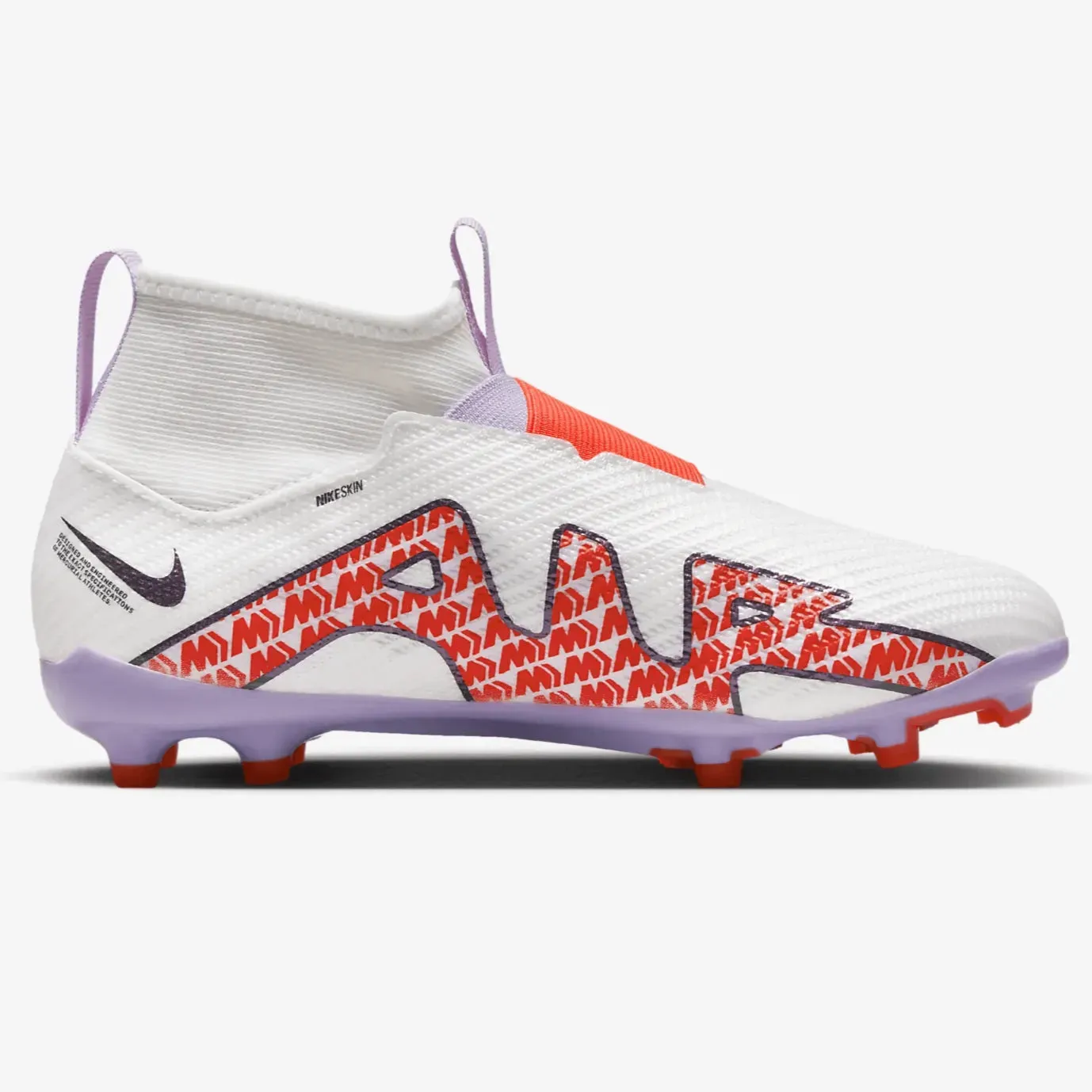 Nike JR Zoom Superfly 9 Pro FG - White-Red-Purple