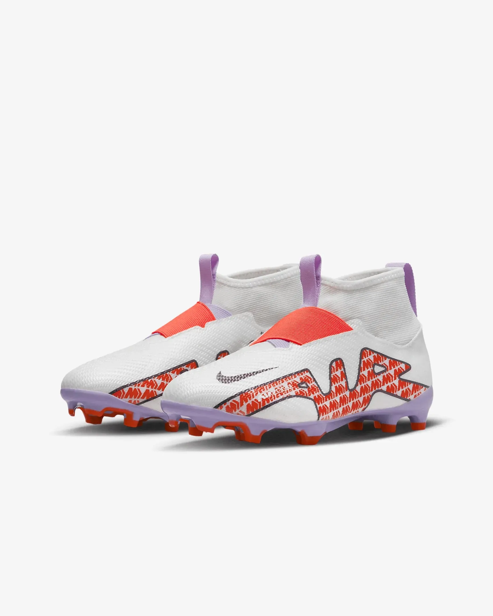 Nike JR Zoom Superfly 9 Pro FG - White-Red-Purple