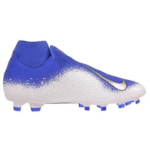 Nike Men's Phantom VSN Pro DF FG Soccer Size 12 - Men AO3266-410 Racer Blue/Chrome-White