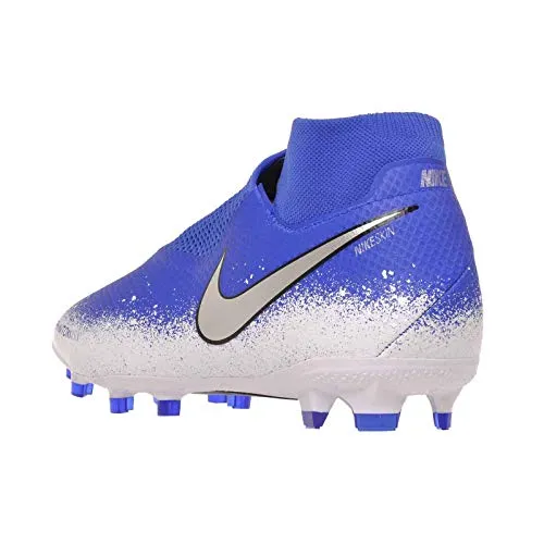 Nike Men's Phantom VSN Pro DF FG Soccer Size 12 - Men AO3266-410 Racer Blue/Chrome-White