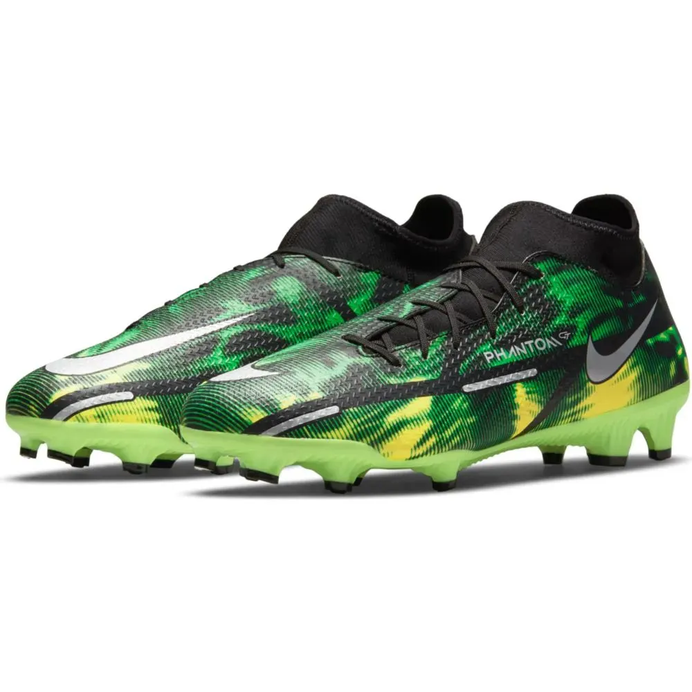 Nike Phantom GT2 Academy DF SW FG-MG - Black-Green Strike