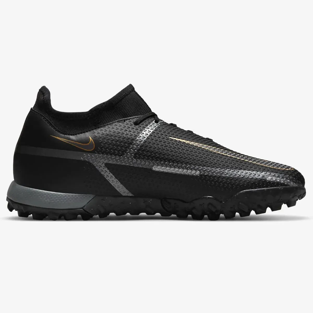 Nike Phantom GT2 Academy DF TF - Black-Dark Grey-Gold