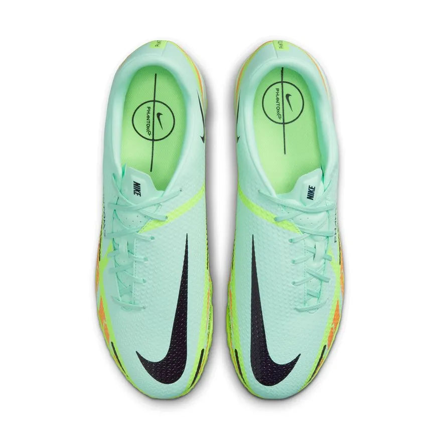 Nike Phantom GT2 Academy TF Turf Soccer Shoe - Mint Foam/Blackened Blue/Total Orange/Ghost Green