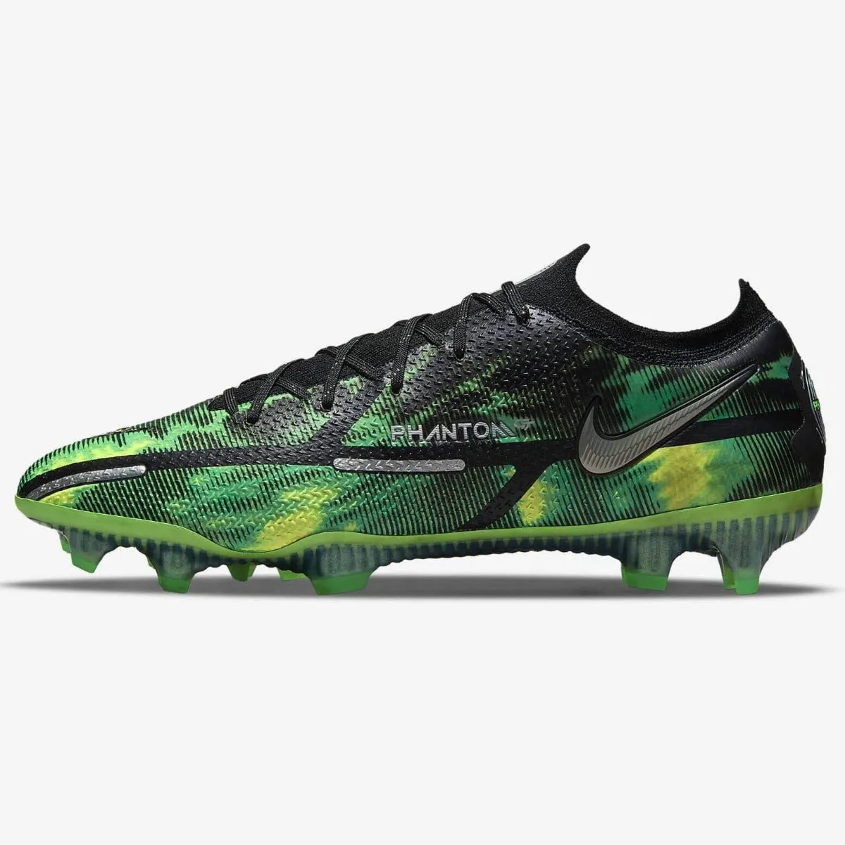 Nike Phantom GT2 Elite SW FG - Black-Green Strike