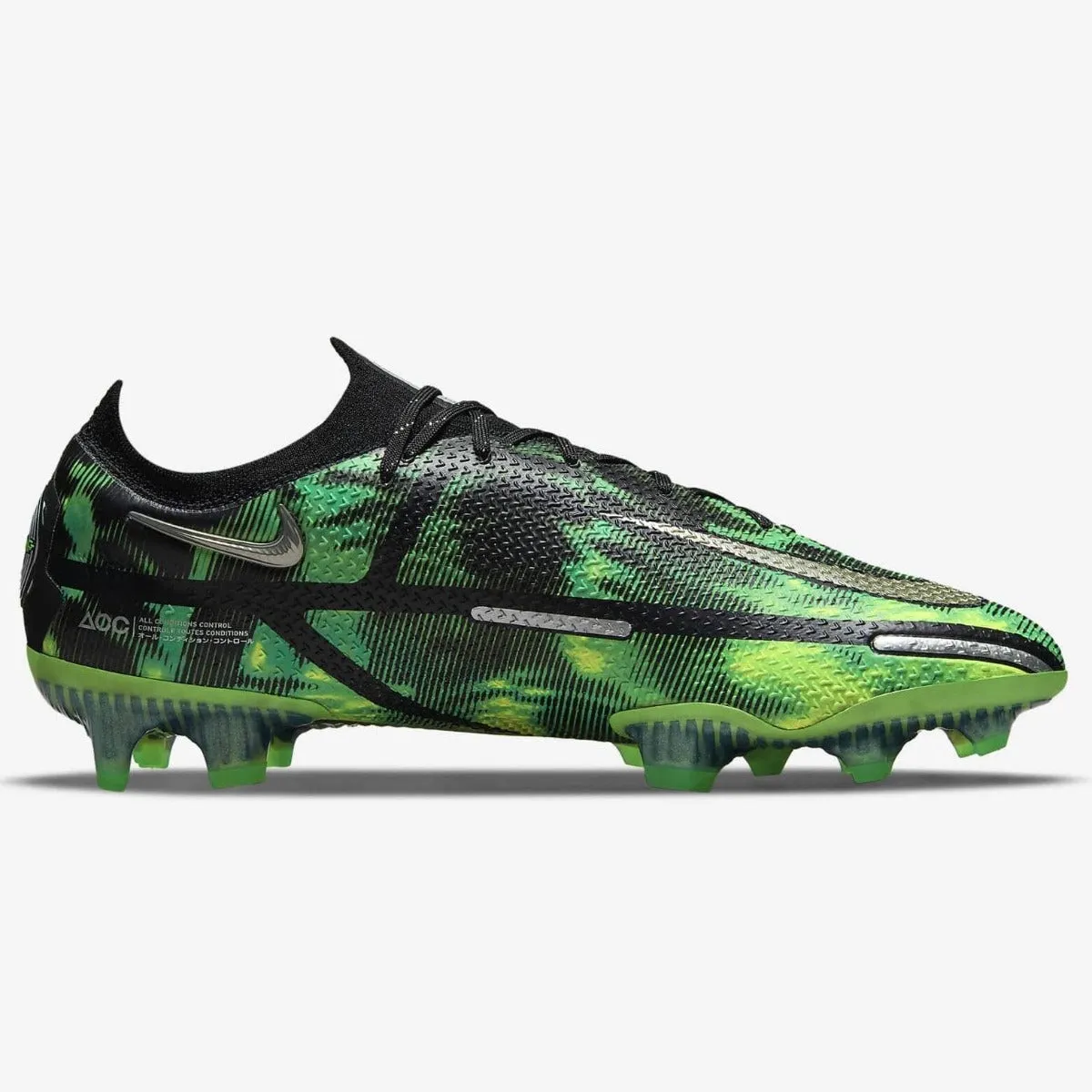 Nike Phantom GT2 Elite SW FG - Black-Green Strike