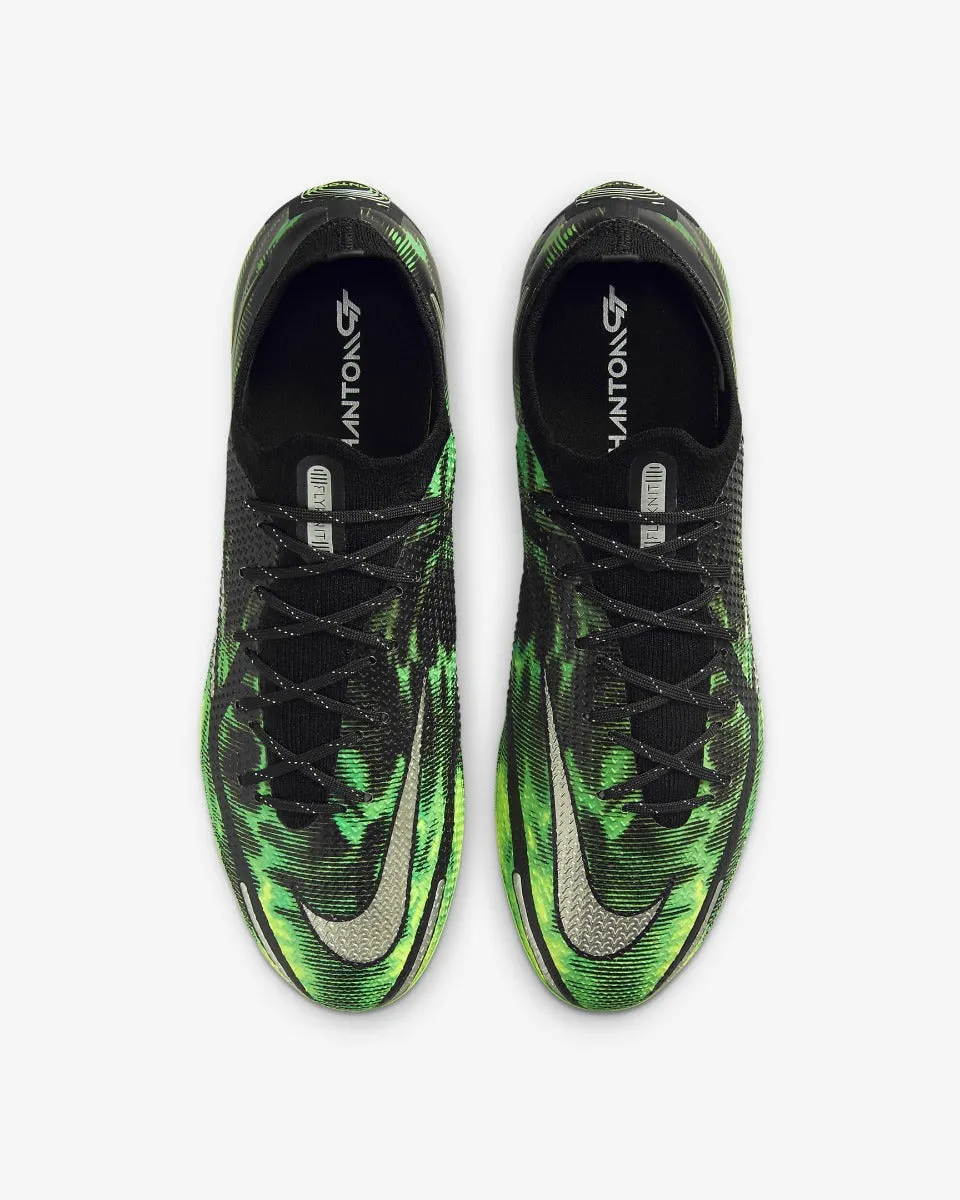 Nike Phantom GT2 Elite SW FG - Black-Green Strike