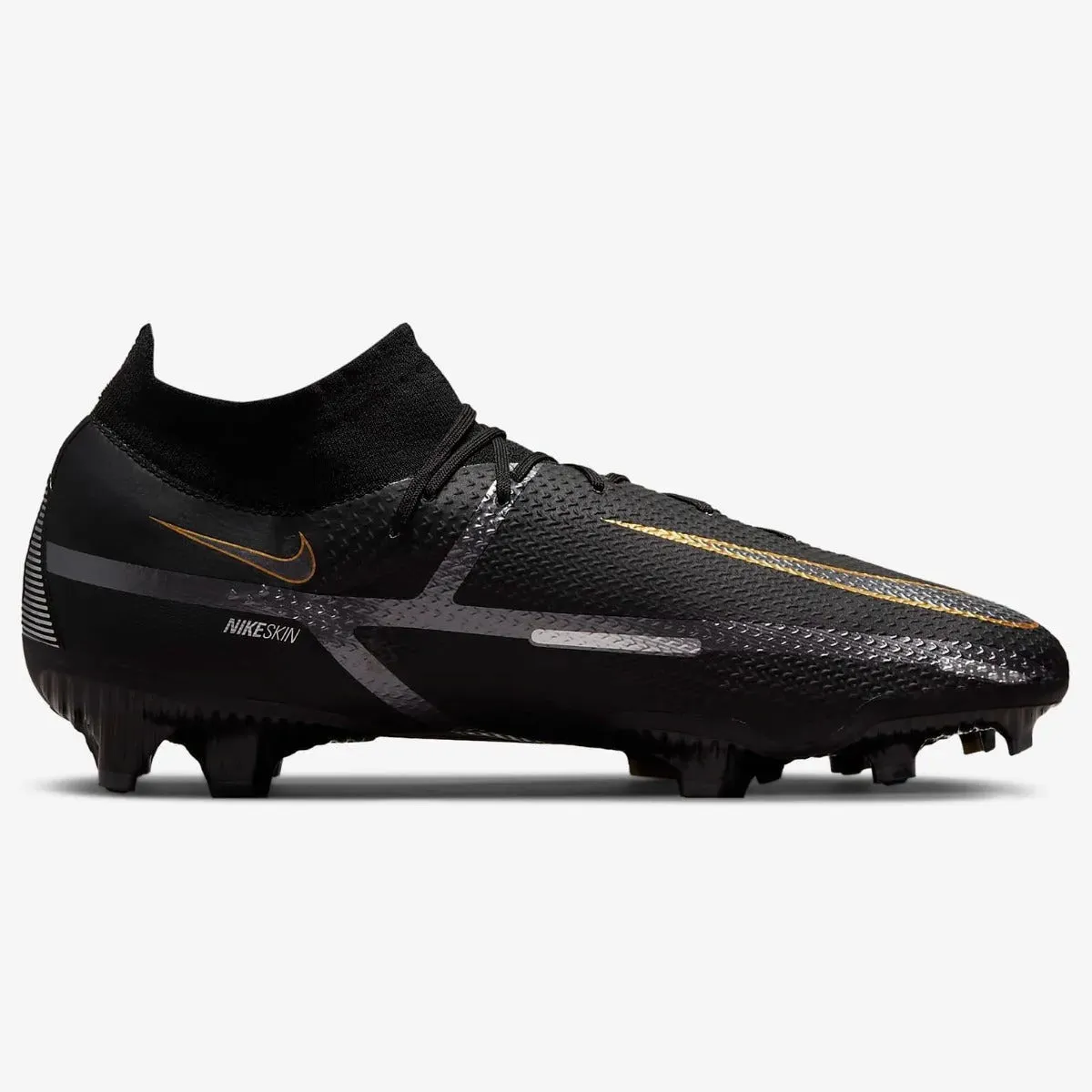 Nike Phantom GT2 Pro DF FG - Black-Dark Grey-Gold