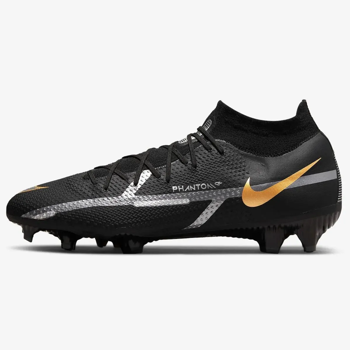 Nike Phantom GT2 Pro DF FG - Black-Dark Grey-Gold