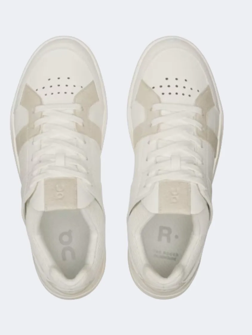 On The Roger Clubhouse Women Tennis Shoes White/Sand