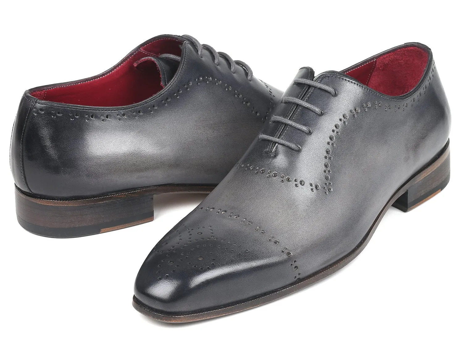 Paul Parkman Hand-Painted Classic Brogues in Grey